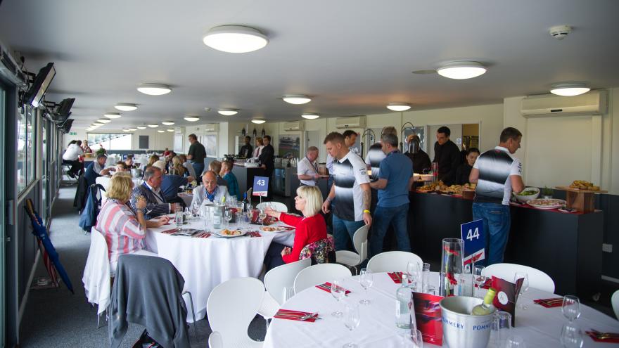 Brooklands Restaurant Hospitality. The VIP Restaurant is right in the heart of the action with a superb day's catering package